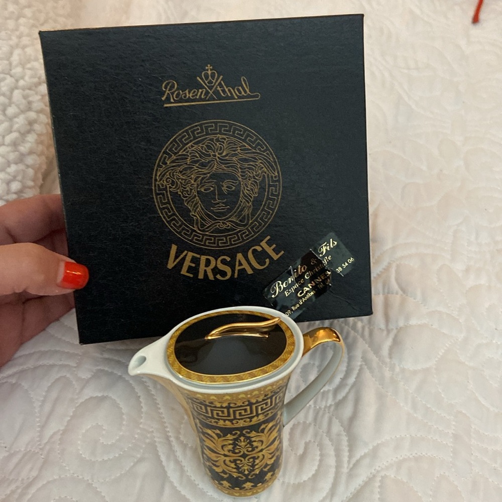 Versace Rosenthal Barocco Floralia Gold Covered Ikarus Creamer Holder